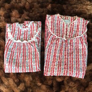 Mother daughter flannel nightgowns
